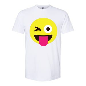 Emoticon Winking Face With Stuckout Tongue And Winking Eye Softstyle CVC T-Shirt