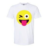 Emoticon Winking Face With Stuckout Tongue And Winking Eye Softstyle CVC T-Shirt