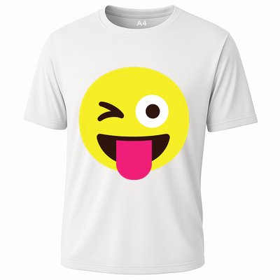 Emoticon Winking Face With Stuckout Tongue And Winking Eye Performance Shirt