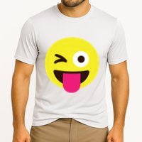 Emoticon Winking Face With Stuckout Tongue And Winking Eye Performance Shirt