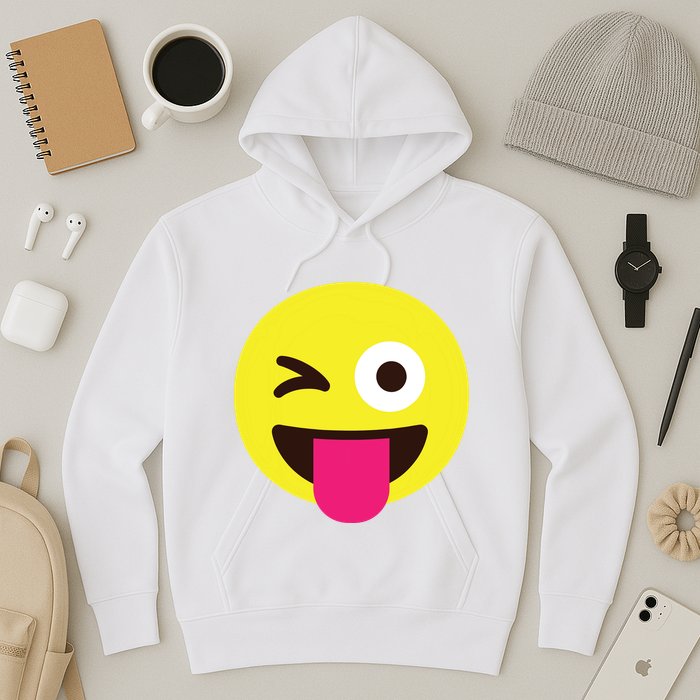Emoticon Winking Face With Stuckout Tongue And Winking Eye Hoodie