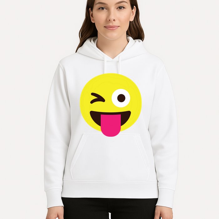 Emoticon Winking Face With Stuckout Tongue And Winking Eye Hoodie