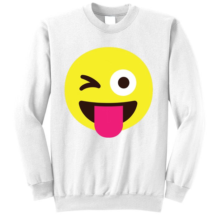 Emoticon Winking Face With Stuckout Tongue And Winking Eye Sweatshirt