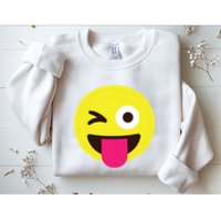 Emoticon Winking Face With Stuckout Tongue And Winking Eye Sweatshirt
