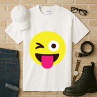 Emoticon Winking Face With Stuckout Tongue And Winking Eye Tall T-Shirt