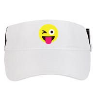 Emoticon Winking Face With Stuckout Tongue And Winking Eye Adult Drive Performance Visor