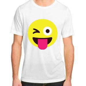 Emoticon Winking Face With Stuckout Tongue And Winking Eye Adult ChromaSoft Performance T-Shirt