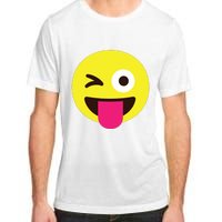 Emoticon Winking Face With Stuckout Tongue And Winking Eye Adult ChromaSoft Performance T-Shirt