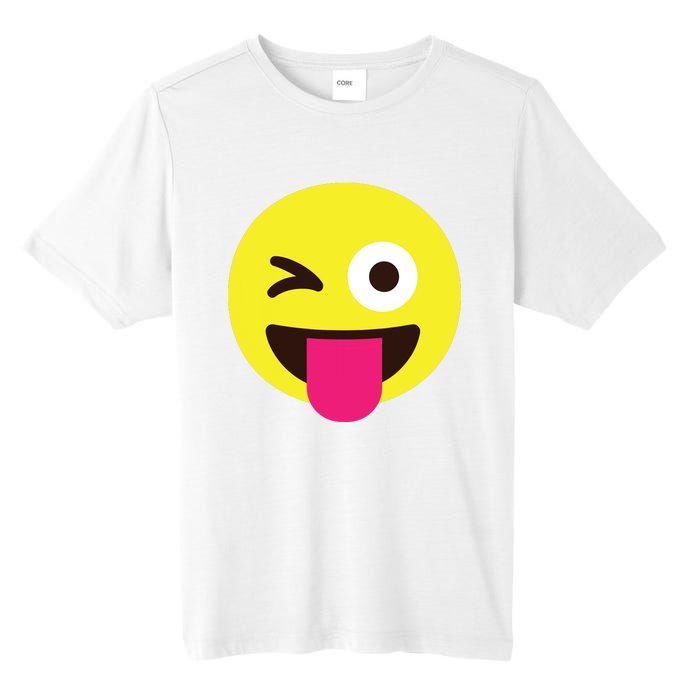 Emoticon Winking Face With Stuckout Tongue And Winking Eye Tall Fusion ChromaSoft Performance T-Shirt