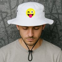 Emoticon Winking Face With Stuckout Tongue And Winking Eye Bucket Hat
