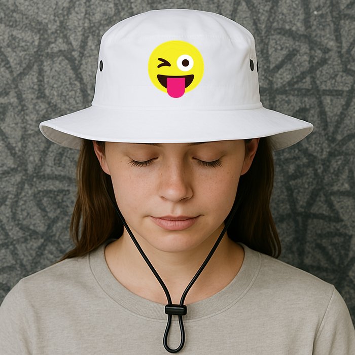 Emoticon Winking Face With Stuckout Tongue And Winking Eye Bucket Hat