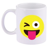 Emoticon Winking Face With Stuckout Tongue And Winking Eye 11oz C Handle Ceramic Mug