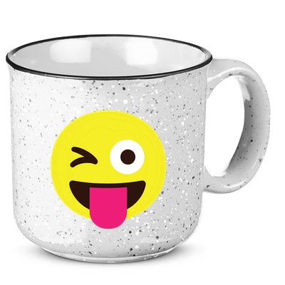 Emoticon Winking Face With Stuckout Tongue And Winking Eye 15oz Campfire Ceramic Mug