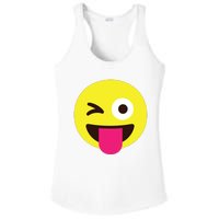 Emoticon Winking Face With Stuckout Tongue And Winking Eye Ladies PosiCharge Competitor Racerback Tank