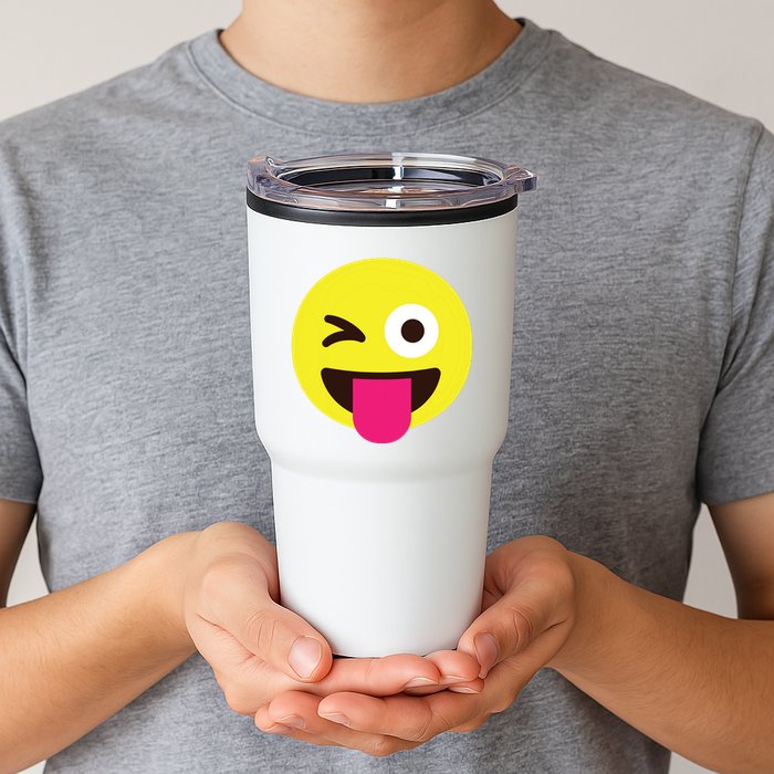Emoticon Winking Face With Stuckout Tongue And Winking Eye Tumbler