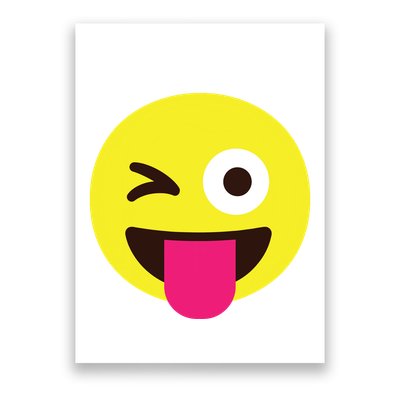 Emoticon Winking Face With Stuckout Tongue And Winking Eye Poster