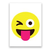 Emoticon Winking Face With Stuckout Tongue And Winking Eye Poster