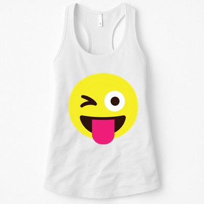 Emoticon Winking Face With Stuckout Tongue And Winking Eye Womens Tank Top