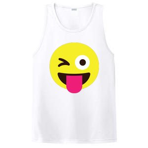 Emoticon Winking Face With Stuckout Tongue And Winking Eye PosiCharge Competitor Tank