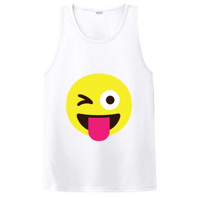Emoticon Winking Face With Stuckout Tongue And Winking Eye PosiCharge Competitor Tank