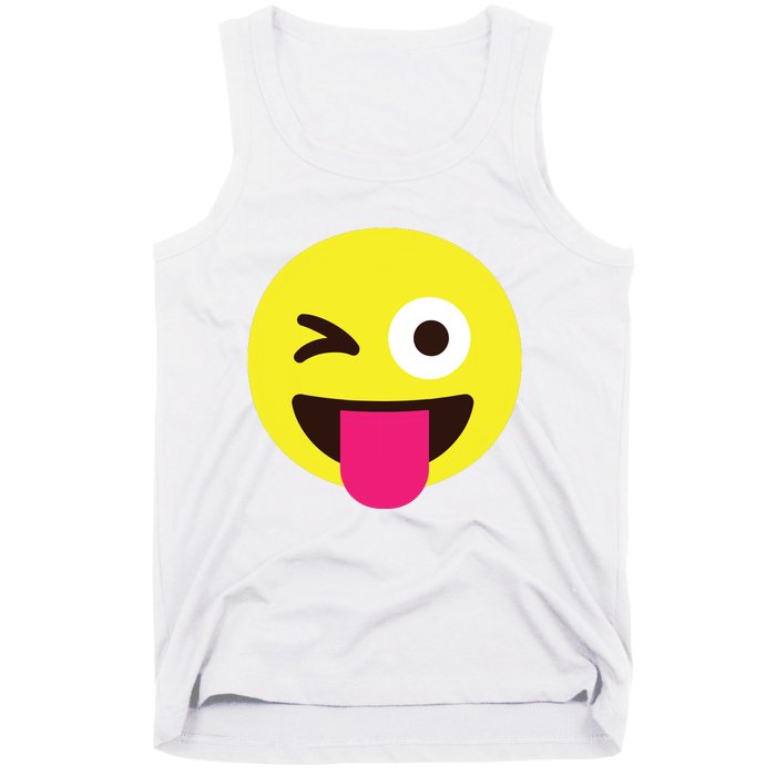 Emoticon Winking Face With Stuckout Tongue And Winking Eye Tank Top