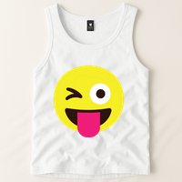 Emoticon Winking Face With Stuckout Tongue And Winking Eye Tank Top