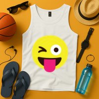 Emoticon Winking Face With Stuckout Tongue And Winking Eye Tank Top