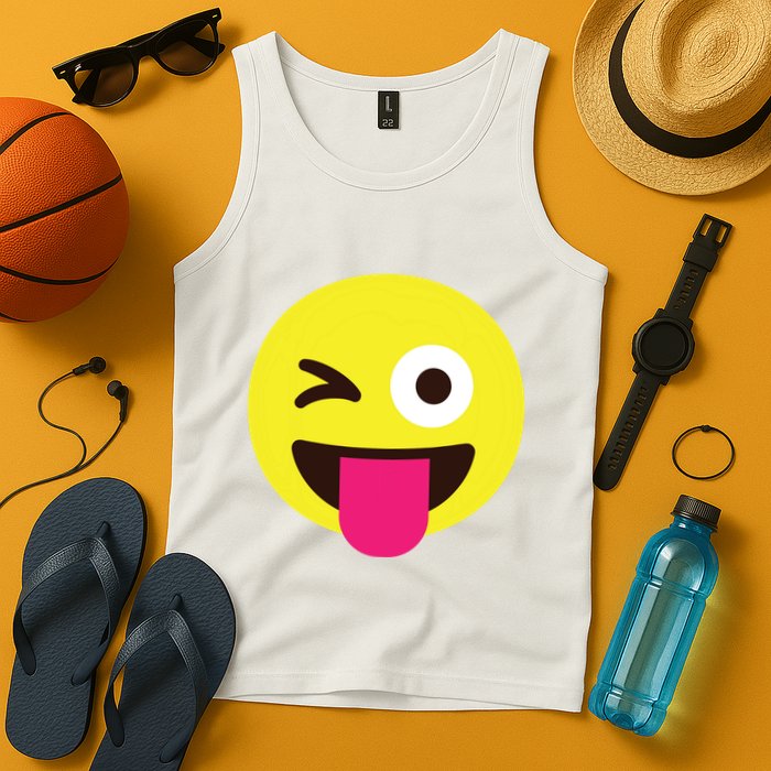 Emoticon Winking Face With Stuckout Tongue And Winking Eye Tank Top