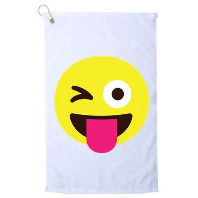 Emoticon Winking Face With Stuckout Tongue And Winking Eye Golf Towel