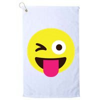 Emoticon Winking Face With Stuckout Tongue And Winking Eye Golf Towel