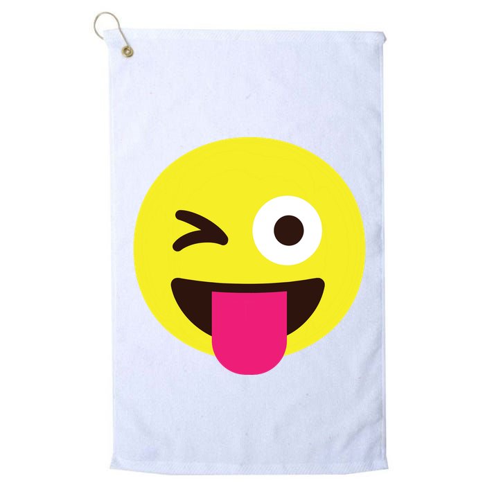 Emoticon Winking Face With Stuckout Tongue And Winking Eye Golf Towel