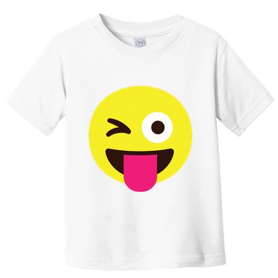 Emoticon Winking Face With Stuckout Tongue And Winking Eye Toddler T-Shirt