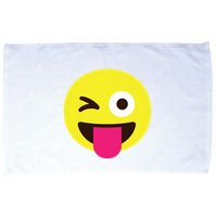 Emoticon Winking Face With Stuckout Tongue And Winking Eye Microfiber Hand Towel