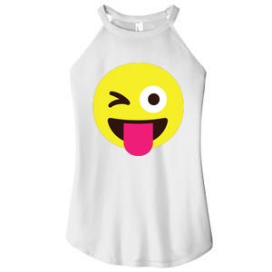 Emoticon Winking Face With Stuckout Tongue And Winking Eye Women's Perfect Tri Rocker Tank