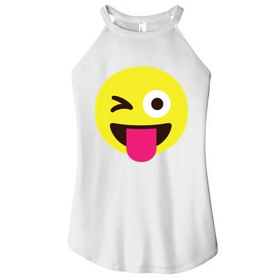 Emoticon Winking Face With Stuckout Tongue And Winking Eye Women's Perfect Tri Rocker Tank