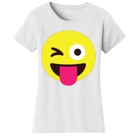 Emoticon Winking Face With Stuckout Tongue And Winking Eye Women's T-Shirt