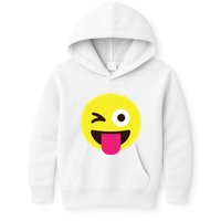 Emoticon Winking Face With Stuckout Tongue And Winking Eye Kids Hoodie