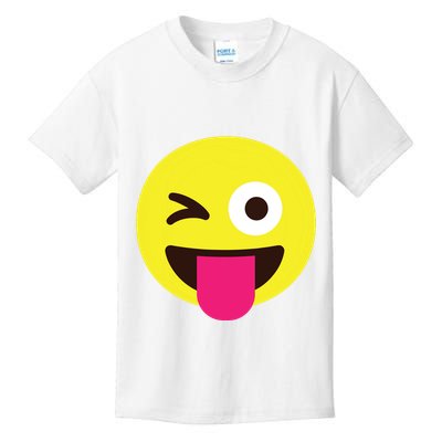 Emoticon Winking Face With Stuckout Tongue And Winking Eye Kids T-Shirt