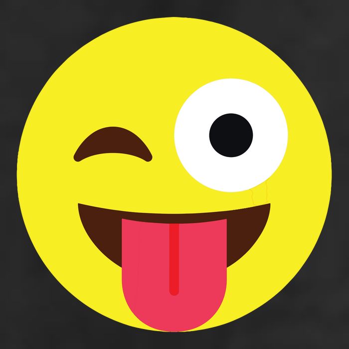 Emoticon Winking Face With Tongue 7 Panel Mesh Trucker Snapback Hat