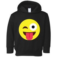 Emoticon Winking Face With Tongue Toddler Hoodie