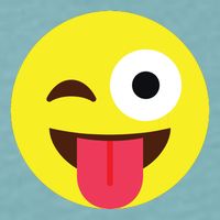 Emoticon Winking Face With Tongue Sueded Cloud Jersey T-Shirt