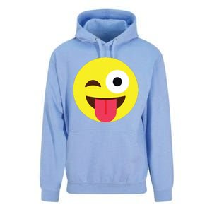 Emoticon Winking Face With Tongue Unisex Surf Hoodie