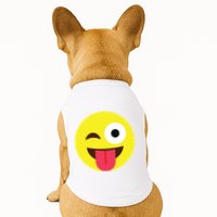 Emoticon Winking Face With Tongue Doggie Tank