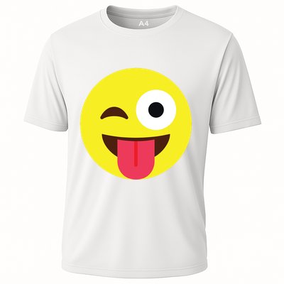 Emoticon Winking Face With Tongue Performance Shirt