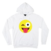 Emoticon Winking Face With Tongue Hoodie