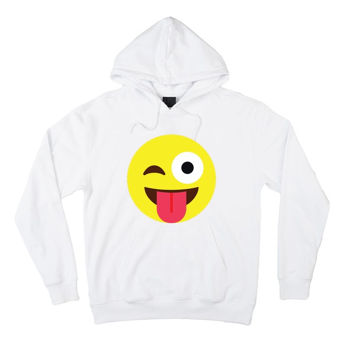 Emoticon Winking Face With Tongue Hoodie