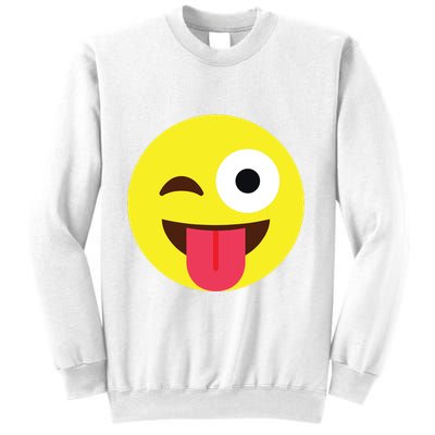 Emoticon Winking Face With Tongue Sweatshirt
