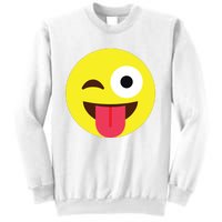 Emoticon Winking Face With Tongue Sweatshirt