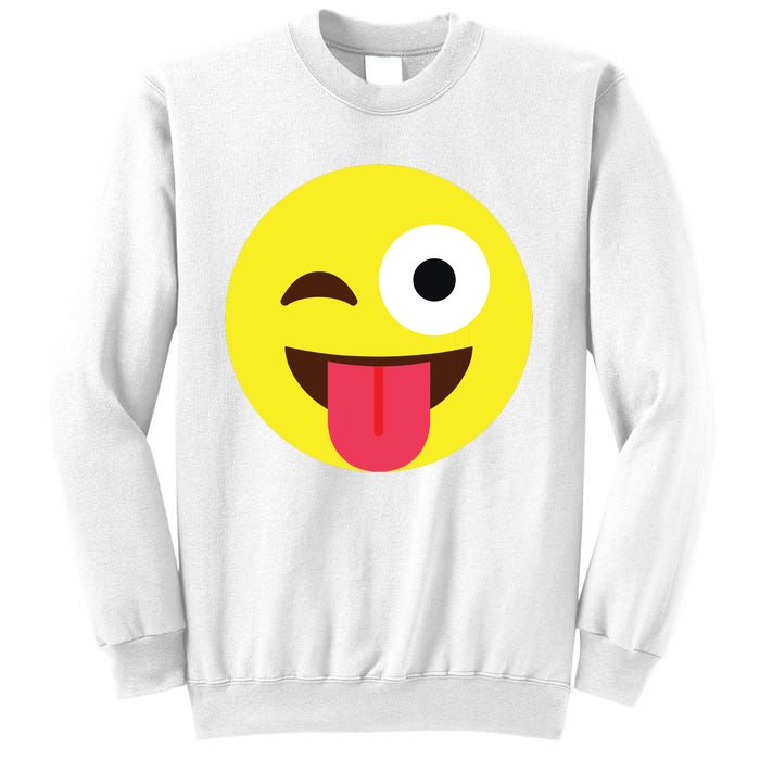 Emoticon Winking Face With Tongue Sweatshirt