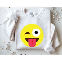 Emoticon Winking Face With Tongue Sweatshirt